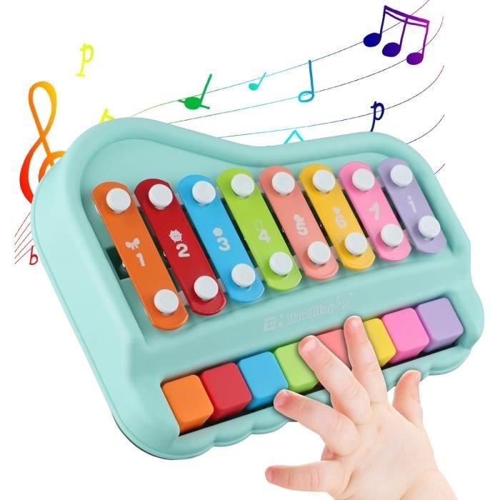 Jouets Xylophone - Xylophone 2 en 1 - Jouets musicaux pour bébé - Table Musicale - Jouets sensoriels