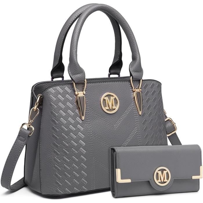 Sac A Main Pour Femme Motif Chevron Logo M Sur Le Devant Avec Poignee Superieure Et Bandouliere S n128 Cdiscount Bagagerie Maroquinerie
