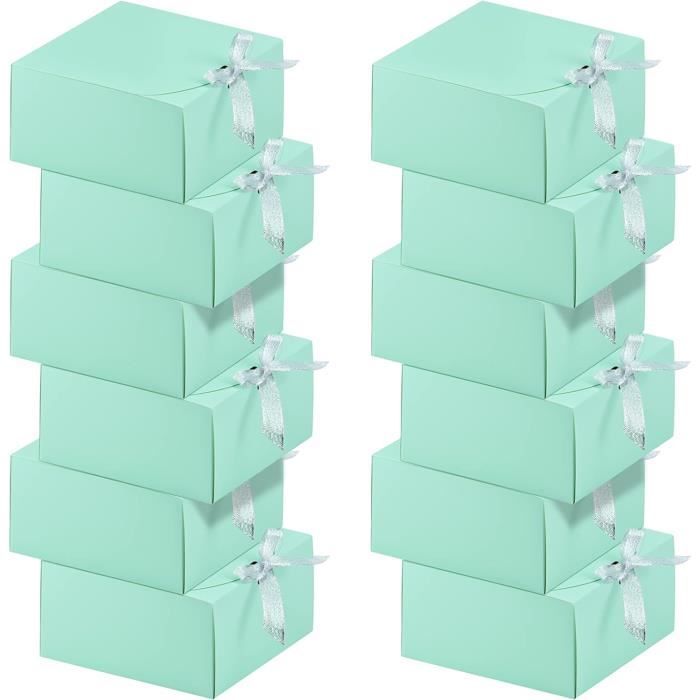 Lot De 15 Boîtes Cadeaux En Carton Kraft Carrées - 8x8x8 Cm - Couleur Blanc - Pour Emballage, Anniversaire, Mariage