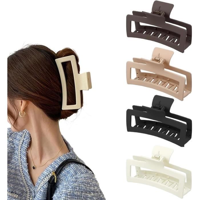 Pince à cheveux - Non spécifié - Lot de 4 - Antidérapante - 13 cm - Élégante et polyvalente