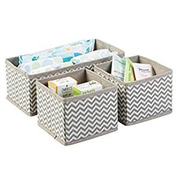 Boite De Rangement Tissu Lot De 3 Boite Rangement Tiroir Pour Bebe Rangement Jouet Aussi Pour Couches Lingettes Etc En Cdiscount Maison