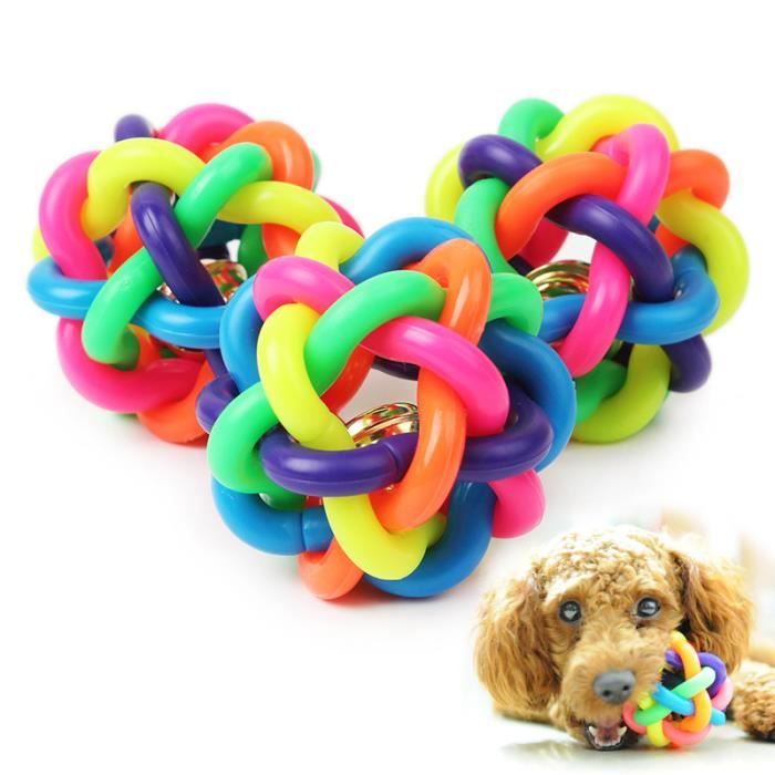 Jouet Balle pour Chien Boule Colorée Hochet avec Clochette - Cdiscount