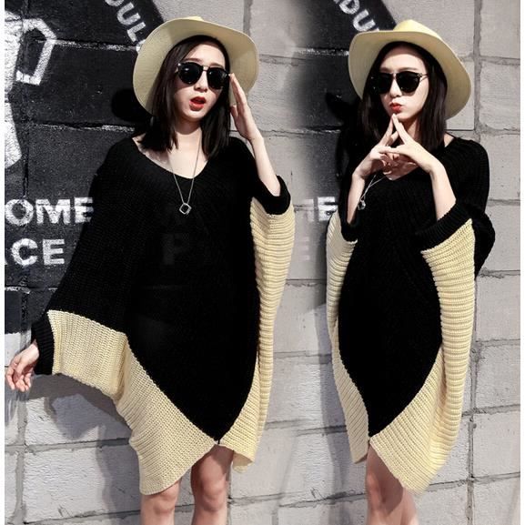 Robe pull maille oversize on sale