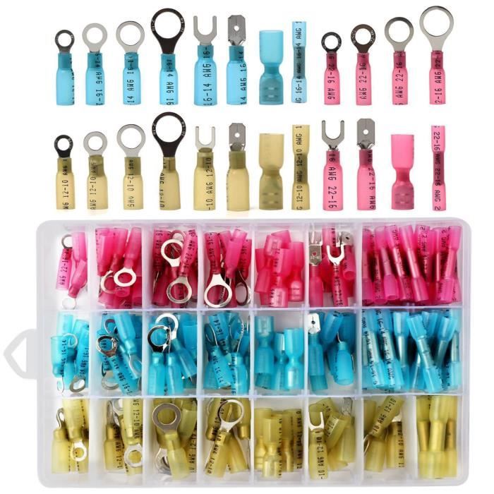 Lot De 900 Cosses à Câble Assorties - Connecteurs à Serrer 2.8/4.8/6.3mm - Boîte De Rangement