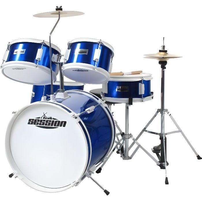 Gear4music Kit Batterie Enfant 3-6 Ans - Batterie Junior Avec Accessoires, Noir