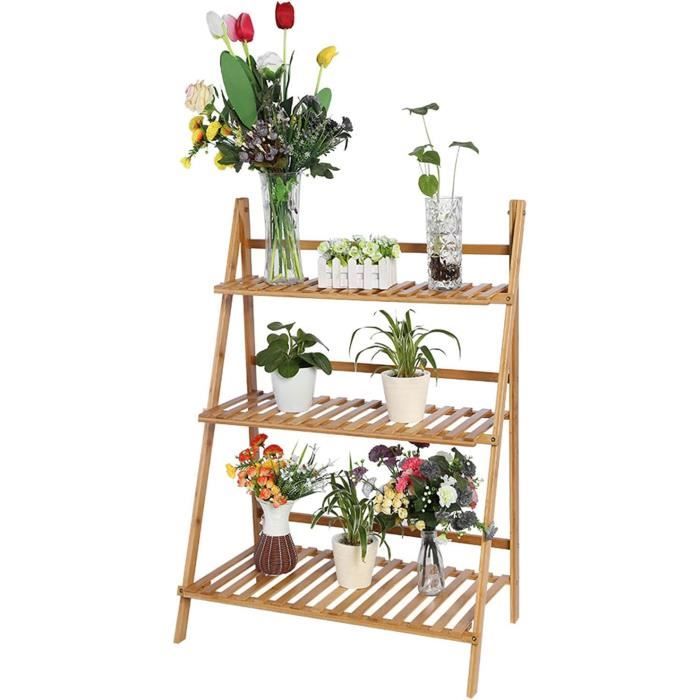 Support Pour Plantes En Bois 25x23 Cm - Design Moderne Milieu De Siècle