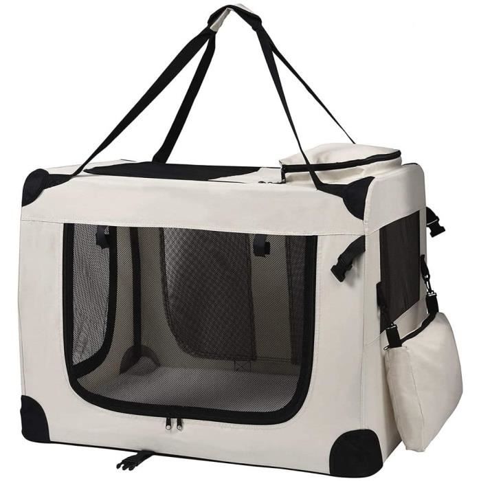 Sac De Transport Pliable Cage Souple Chat Chien Beige M A158
