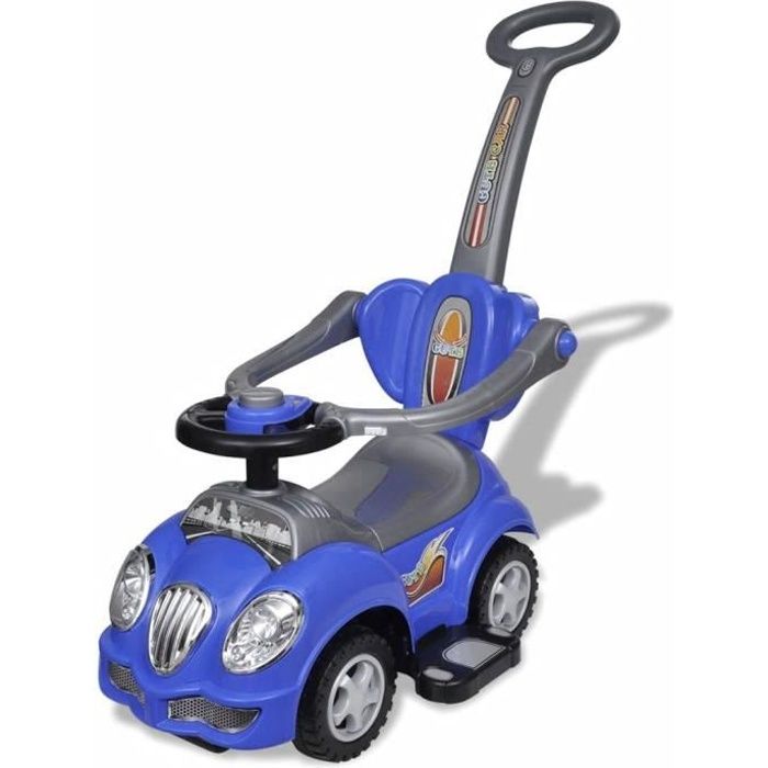 Voiture Enfant A Chevaucher Bebe Enfant Des 12 Mois Jouet A Partir De 1 Ans Bleu Avec Manche De Poussee Cdiscount Jeux Jouets