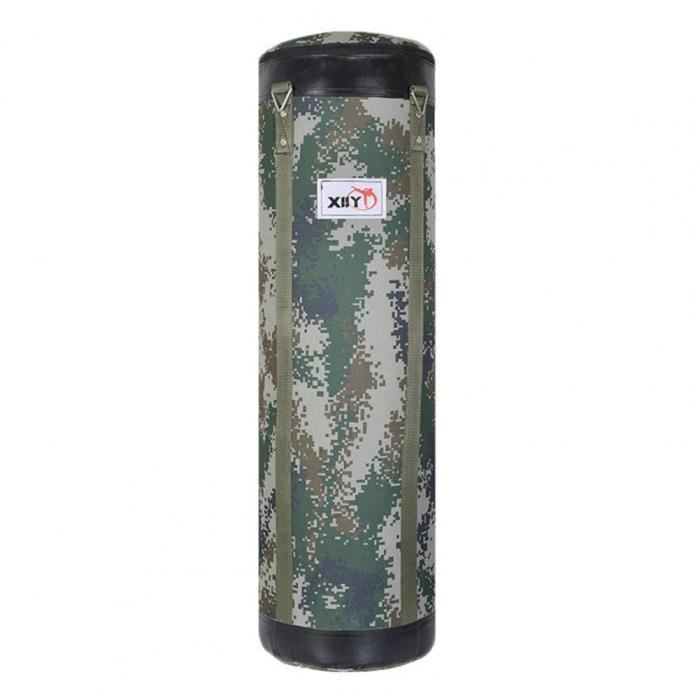 Enerfit Sac De Frappe Cuir Pro TECNOFIT – 30/40/50 Kg, Chaînes Renforcées, 130 X 30 Cm, Noir