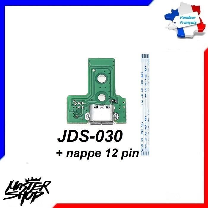 Connecteur de charge usb manette PS4 12pin + nappe interne 12pin DOCK V3 JDS-030