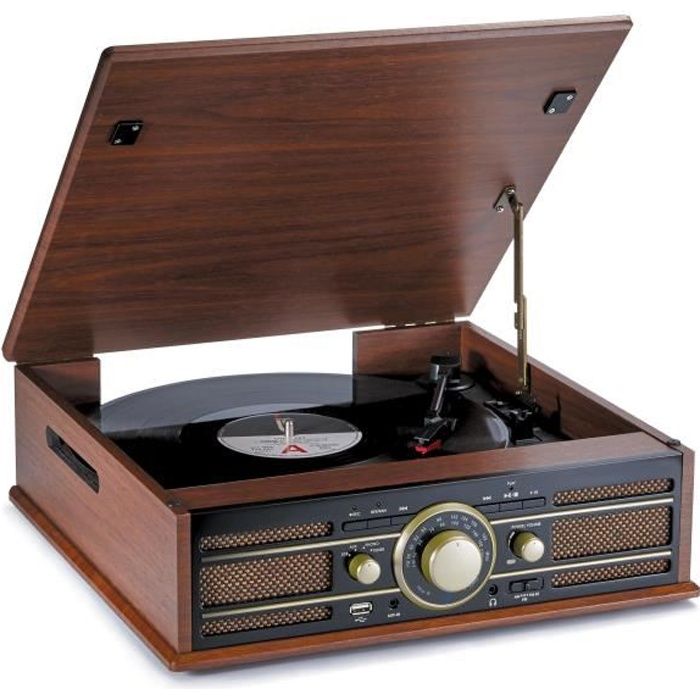 Tourne-Disques BIGBEN TD103 - Radio AM/FM - Port USB - Encodeur