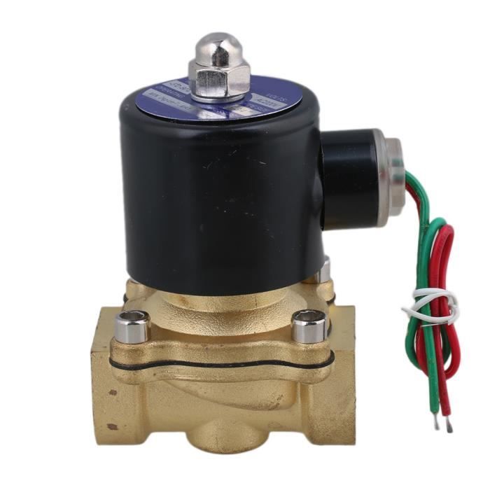 Sonew Vanne d'eau électrique AC 220V 3/4' NC électrovanne électrique