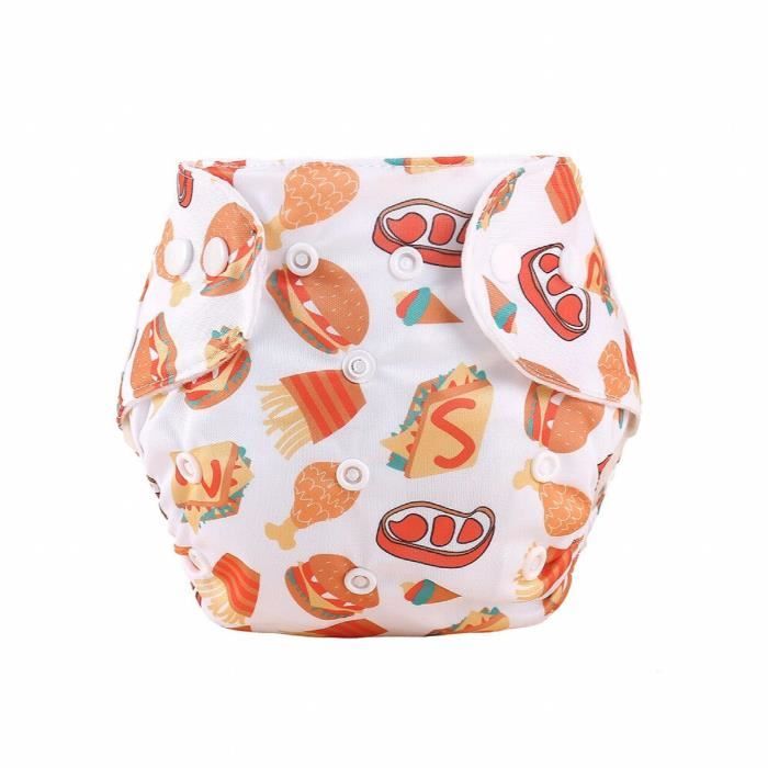 Housse De Couche Lavable Réutilisable - Taille Unique Réglable Pour Bébé 3-5 Kg - Polyuréthane Laminé