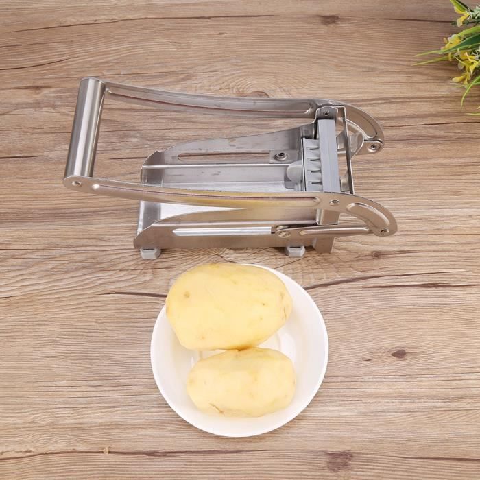 Découpe-Légumes Frites Acier Inox - Pour Pommes De Terre Carottes, Coupe Ondulée