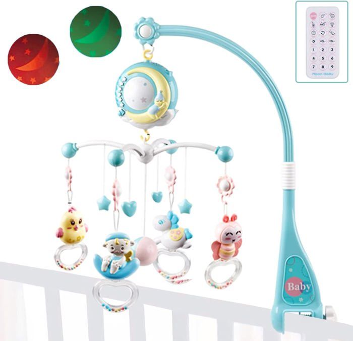 Mobile De Berceau Musical Bohème - En Bois, Pour Bébé 0-3 Ans - Pendentifs Décoratifs, Mélodies Apaisantes