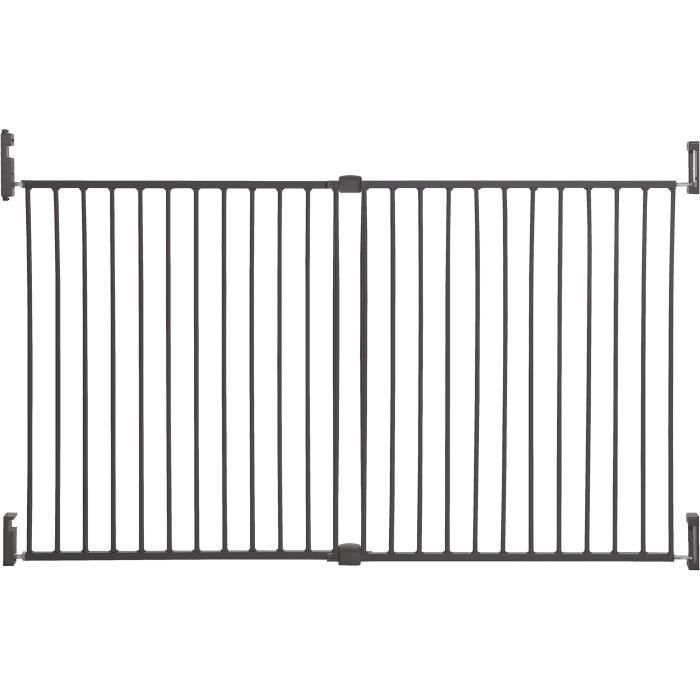 DREAMBABY Barrière de sécurité Extra large BROADWAY Gro Gate - A visser - L 76/134,5 x H 76 cm - Gri
