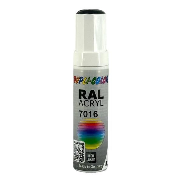 Stylo de retouche peinture acrylique - Gris anthracite - RAL 7016 - Brillant - Tous supports - Duplicolor