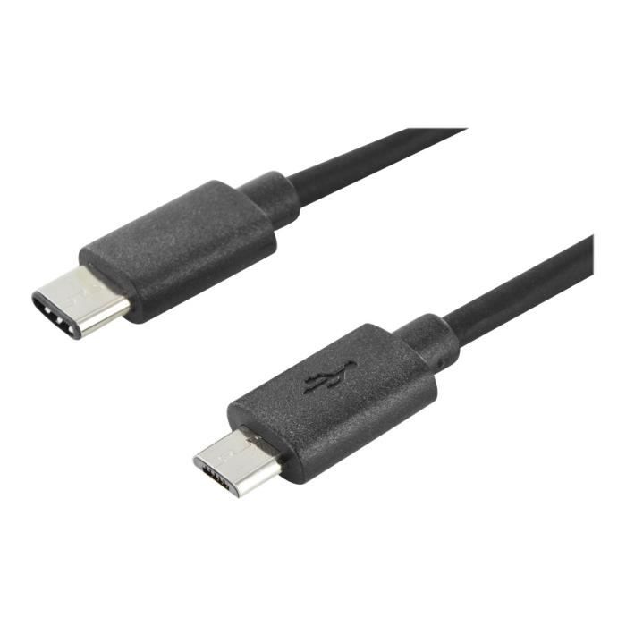 Ednet Cable Usb Micro Usb Type B M Pour Usb C M Usb 2 0 1 8 M Moule Connecteur C Reversible Noir Prix Pas Cher Cdiscount