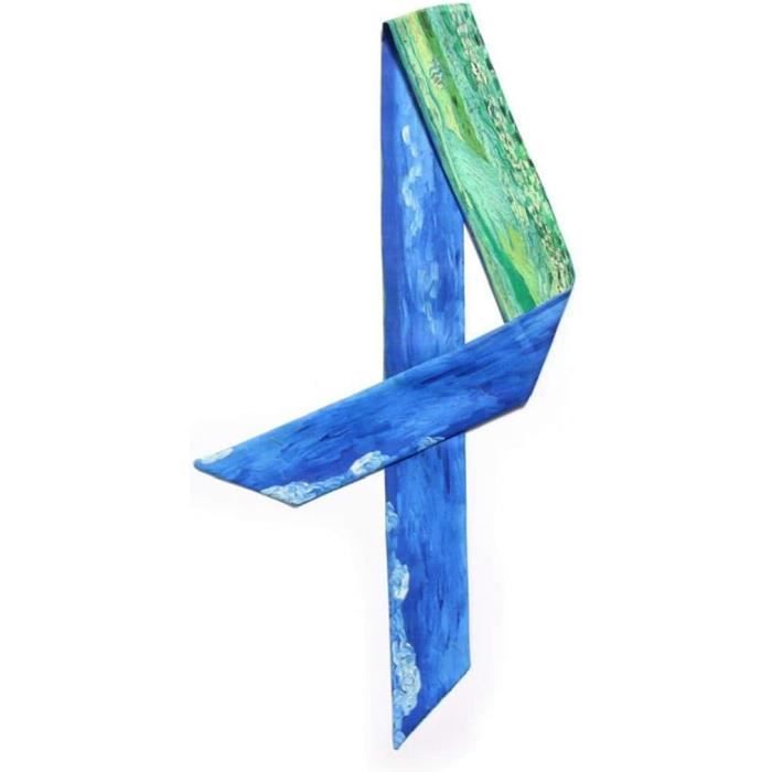 Long Foulard Skinny Motif Animal - Écharpe Polyvalente 160 Cm En Coton - Porté Comme Foulard, Bandeau, Ceinture Ou Lien De Sac - 8