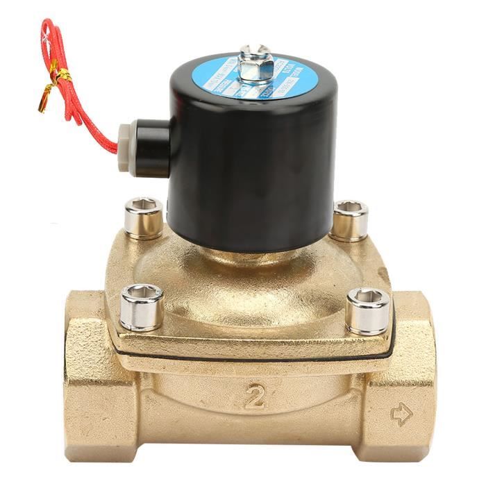 Électrovanne Laiton 1/2" - 110V AC - Normalement Fermée (NC) - Pour Eau, Air, Gaz - Joint Viton - EHCOTECH