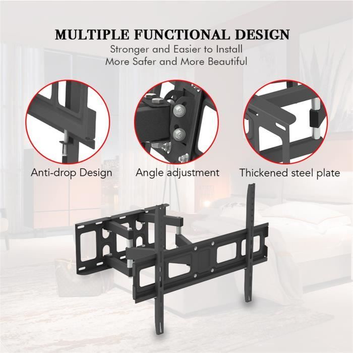 TMDS-204 32-70 Inch Double Pendulum Large Base TV Stand With A Load Capacity Of 50KG main image 1