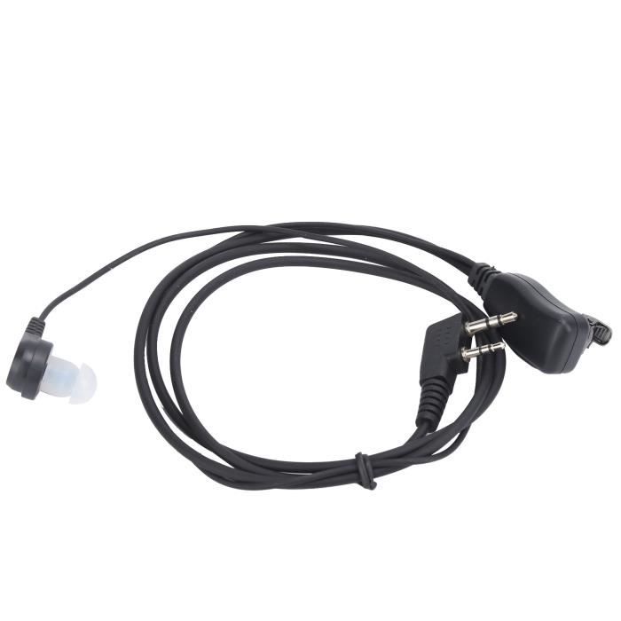 Écouteur Tubaire Acoustique Pour Walkie-talkie - Double Oreillette, Rechargeable, Contrôle Volume