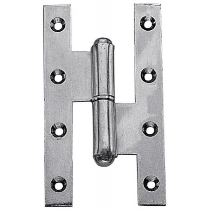 80x160 mm Paumelle bois bouts ronds Gauche
