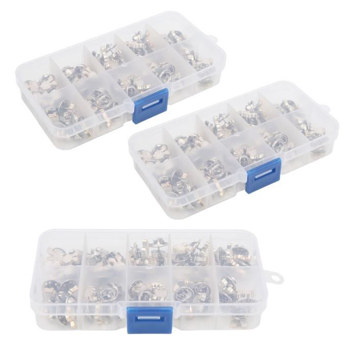 40 Boutons-broches Invisibles Pour Vêtements - Alliage - Noir Et Blanc - Fixation Secure