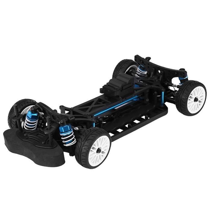 Châssis de voiture RC, kit de châssis avec RC 4WD roues châssis en