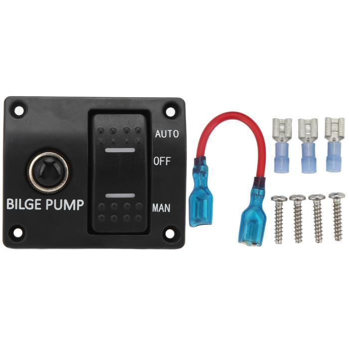D DOLITY 12V,24V Panneau de Commutateur de Pompe de Cale à 3 Voies