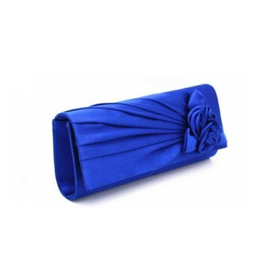 Mesdames Pochette En Satin Avec Rose Soir e De Noce De Bal De