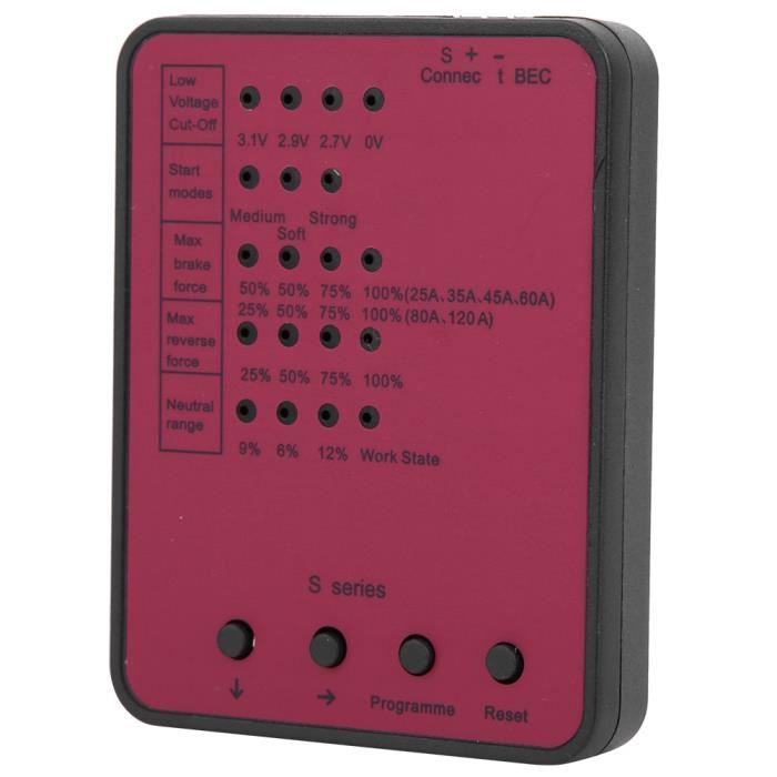 Carte de programme RC, 61 x 48 x 6 mm en plastique et composants électroniques, version A1, carte de programmation ESC, pièces de rechange, accessoires de rechange (noir blanc