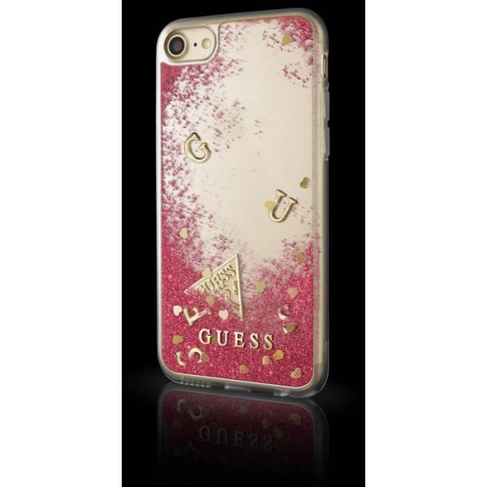 Coque de protection GUESS iPhone 7 Liquide Pailleté Souple