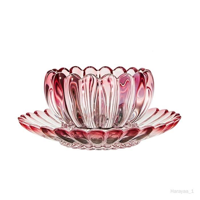 Bol à Thé Cérémonie Japonaise Matcha En Céramique - Motif Lotus - 11.3x4.8x6.9cm - Idéal Pour Thé Vert