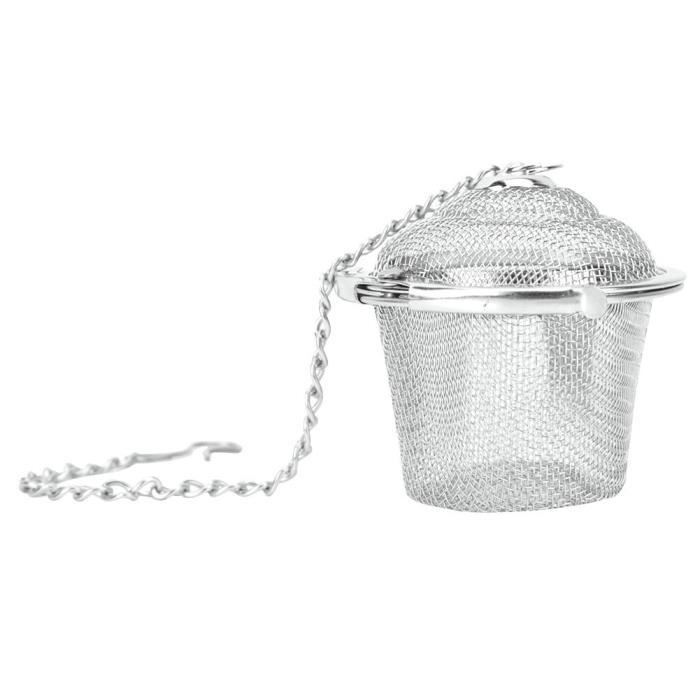 Lot 4 Infuseurs Thé Maison Inox – Passoire Fine Avec Chaîne Boule Thé