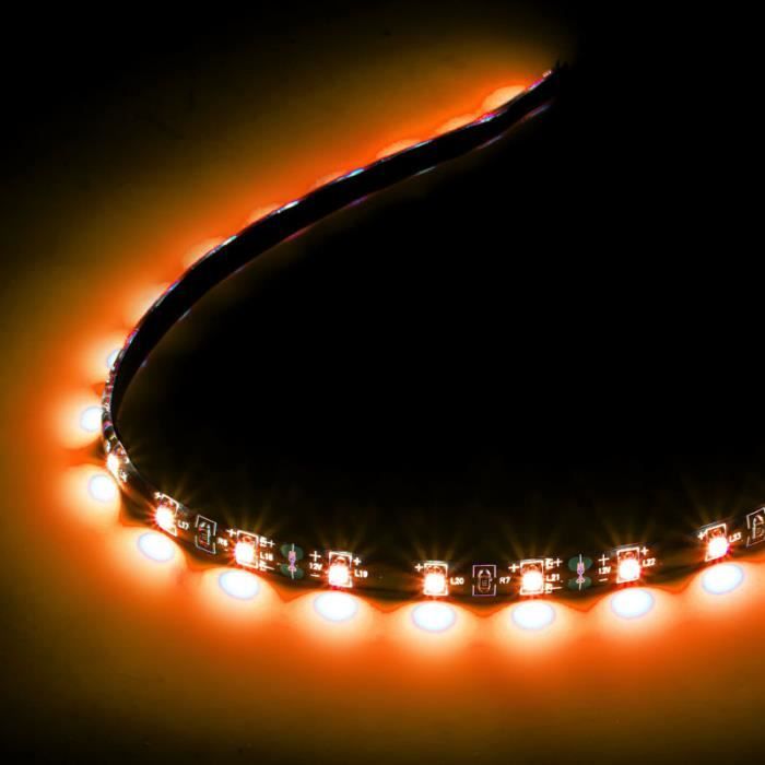 Lamptron lamptron flexlight pro - 24 leds - orange noirCustomisation PC ...