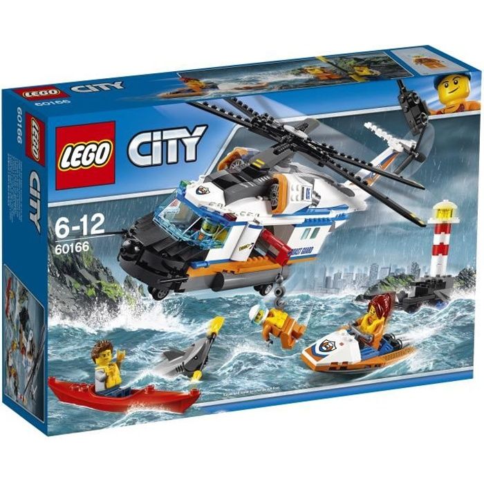 L'hélicoptère de secours des pompiers Lego