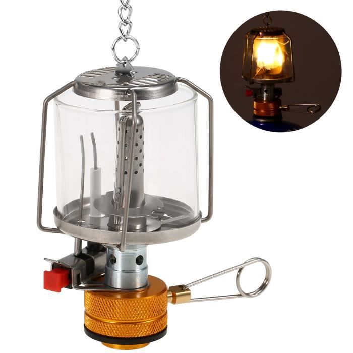 Lanterne à gaz de camping portable en plein air allumage piézo-électrique  Mini lampe de tente de gaz-68 - Cdiscount Sport