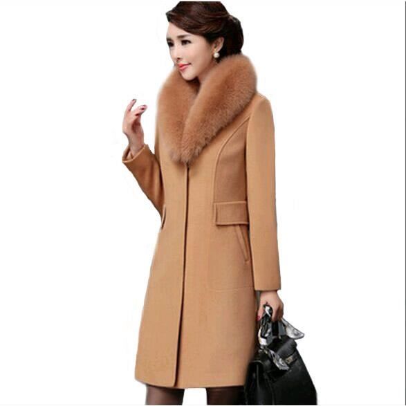 manteau laine et fourrure