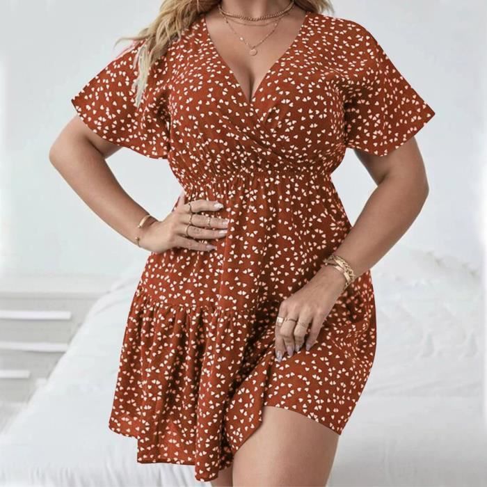 Robe fluide manche courte clearance