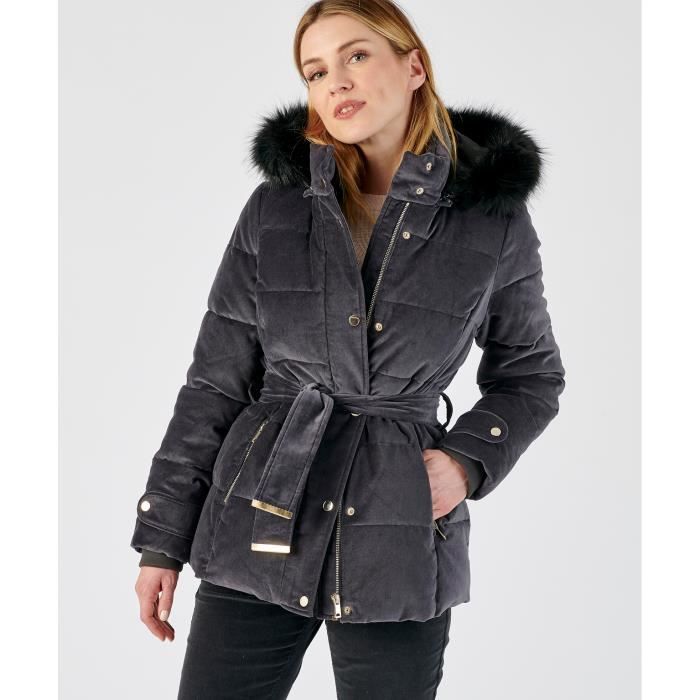 Parka Damart Parka chaude en velours Thermolactyl Gris Gris