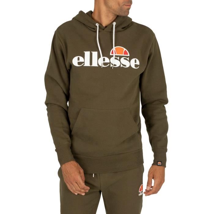 Sweat a capuche ELLESSE SL Gottero Homme Vert Manches longues Vert Cdiscount Pret a Porter