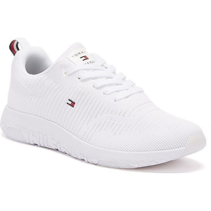 Tommy Hilfiger Corporate Knit Rib Baskets Blanches Pour Hommes