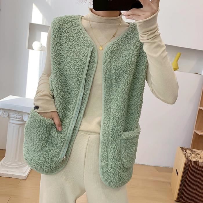 Gilet en laine hotsell fermeture eclair femme
