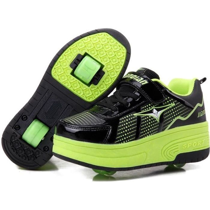 Chaussures à roulettes pour enfants - Skateshoes - Noir - Double roues -  Achat / Vente Chaussures à roulettes pour enfants - Skateshoes - Noir -  Double roues - Cdiscount