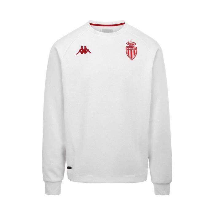 Sweatshirt d'entraînement AS Monaco 2022/23 - blanc/rouge - taille S - Homme - Football