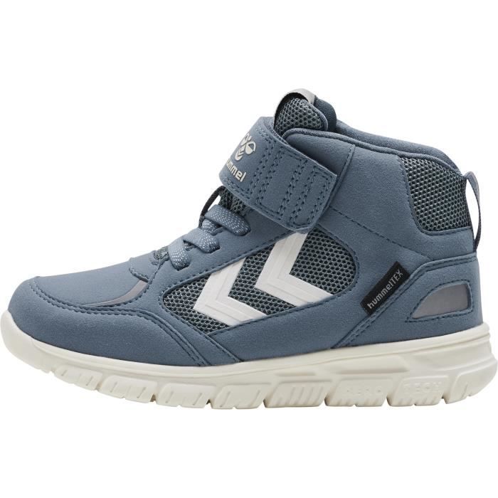 Baskets fille HUMMEL X Light 2.0 Mid Tex Cuir Gris Lacets