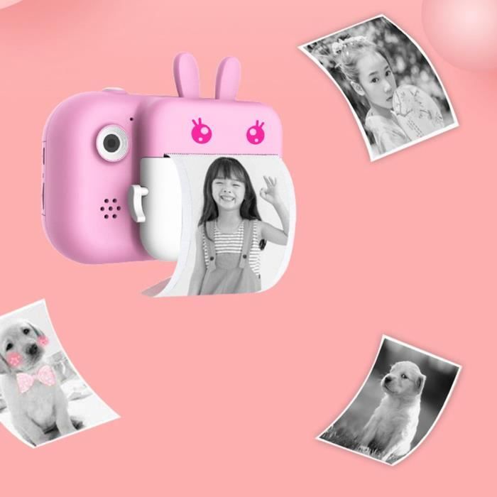 Polaroïd pour enfants，La caméra 1080P HD avec le papier photo thermique  joue la caméra pour les cadeaux d'anniversaire -ROSE - Cdiscount Jeux -  Jouets