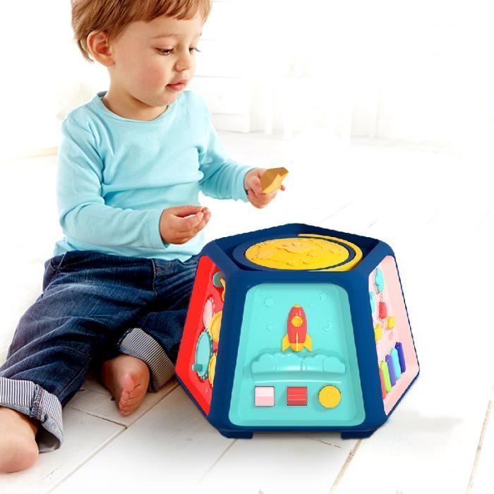Cube d'Activites pour Bebe - Cube d'activite Jouet 6 en 1 - l'education precoce Musique Jouets Enfants-a4