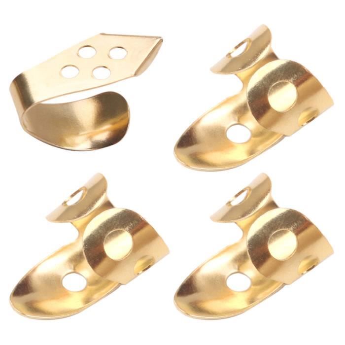 4PCS Guitare Banjo Pouce Pioche Ajustable Plectrum mediator